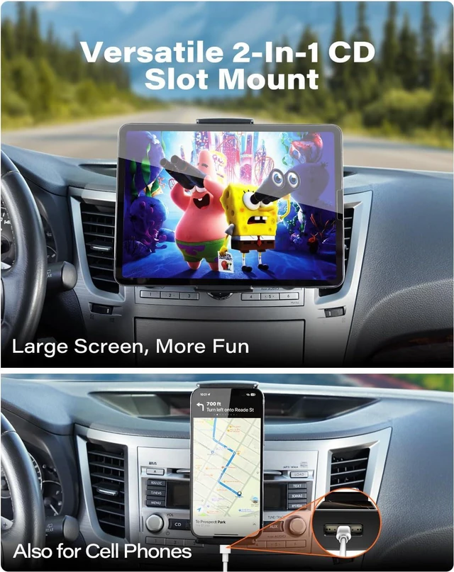 Alt view image 5 of 7 - APPS2Car Sturdy CD Slot Tablet Car Mount Holder for 4.7-11" iPad iPhone