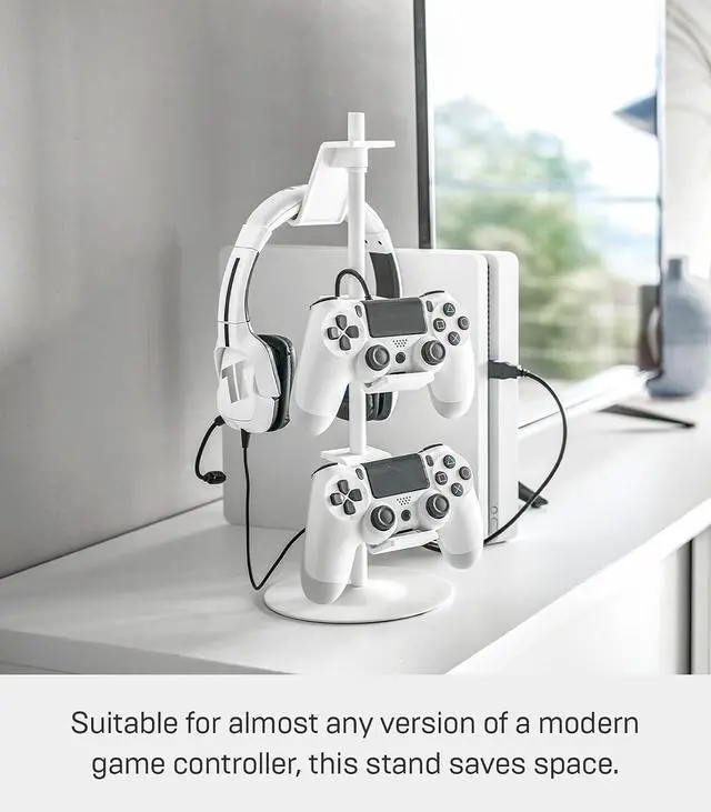 Alt view image 2 of 7 - YAMAZAKI Home Smart Universal Adjustable Game Controller Stand/Controller Holder - Steel