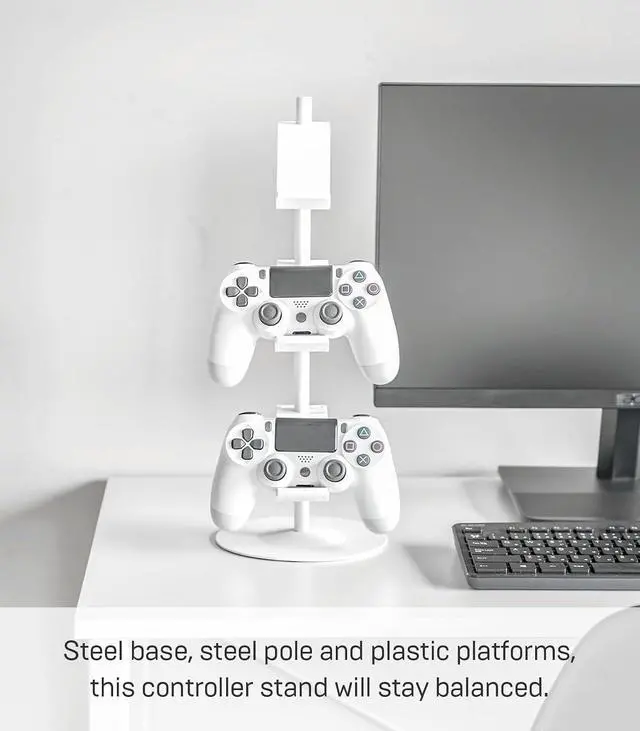 Alt view image 4 of 7 - YAMAZAKI Home Smart Universal Adjustable Game Controller Stand/Controller Holder - Steel