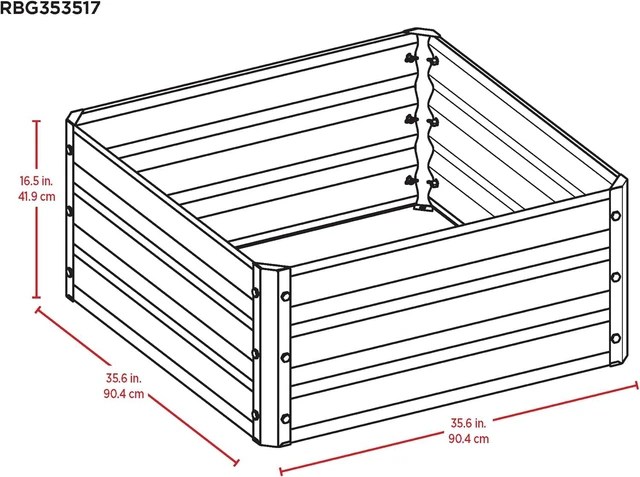 Alt view image 3 of 7 - Arrow Grow IT 36 x 36 x 17 ft Galvanized Raised Bed Garden