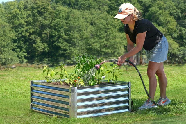 Alt view image 6 of 7 - Arrow Grow IT 36 x 36 x 17 ft Galvanized Raised Bed Garden