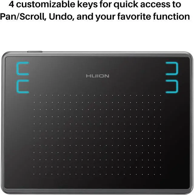 Alt view image 4 of 7 - HUION Drawing Tablet Inspiroy H430P Graphic Tablet with 4 Hot Keys for OSU