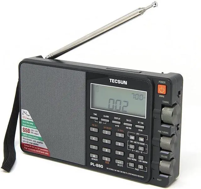 Alt view image 3 of 5 - Tecsun PL880 Portable Digital PLL Dual Conversion AM/FM Longwave Shortwave Radio with SSB (Single Side Band) Reception