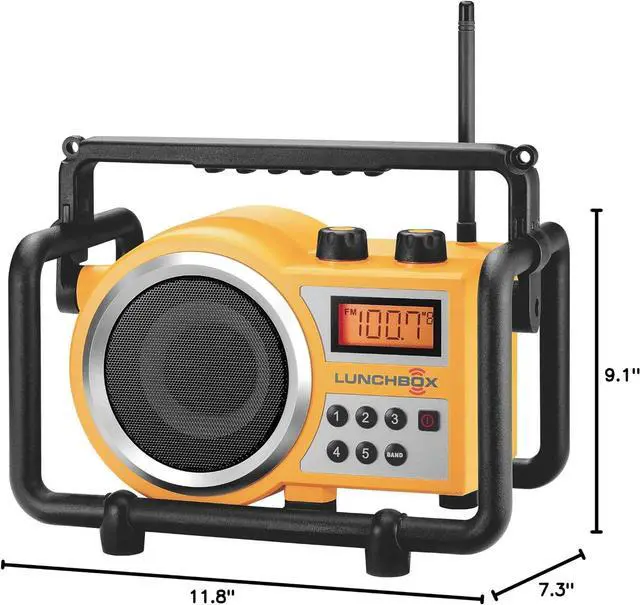 Alt view image 6 of 6 - Sangean LB-100 AM FM Radio Ultra Rugged Compact Yellow