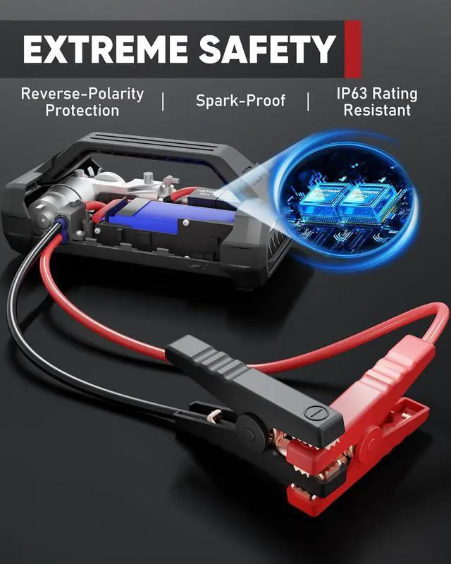 Alt view image 5 of 7 - LOKITHOR JA302 Jump Starter with Air Compressor(8.5L Gas & 6.5L Diesel)