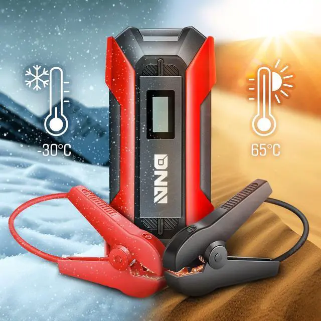 Alt view image 4 of 7 - DNA Motoring TOOLS-00214 12V 1500A 15000 mAh Multi-Function Portable Car Battery Jump Starter for Up to 7.0L Gas & 5.5L Diesel Engine, with Carry Case, Red