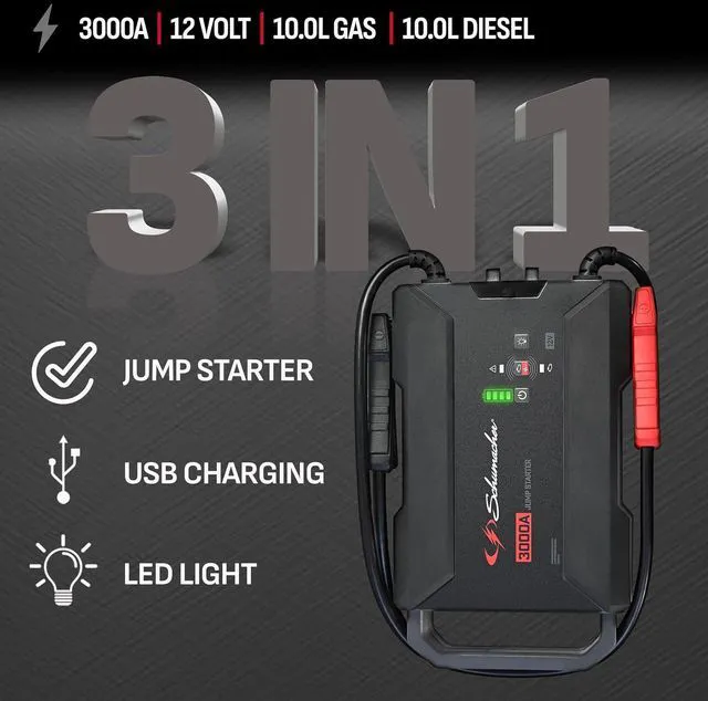 Alt view image 2 of 7 - Schumacher Electric Portable Car Battery Jump Starter & Power Bank SL1653