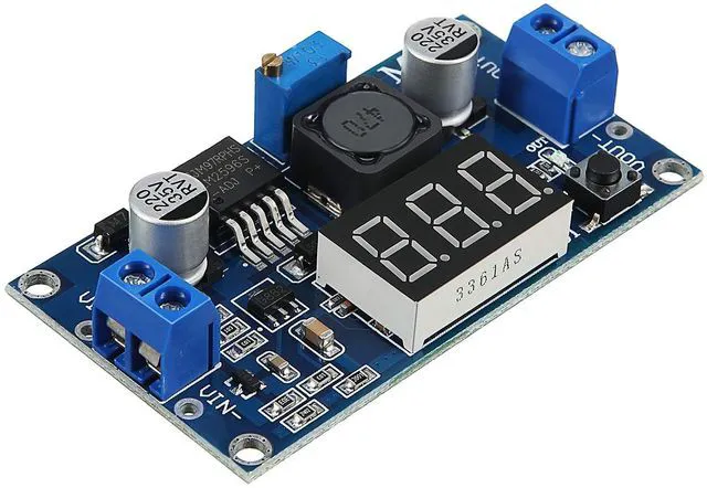 Alt view image 7 of 7 - 4 Pieces Adjustable LM2596S DC-DC Buck Converter Reduced Voltage Regulator Power Module 36V 24V 12V to 5V 2A Voltage Stabilizer with Digital Voltmeter Display