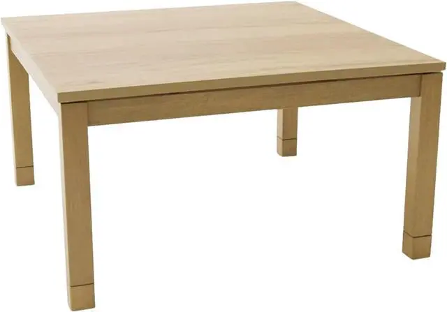 Main image of BJDesign Japanese Kotatsu Heated Table, 120V Heater, Natural, 29 x 29 in