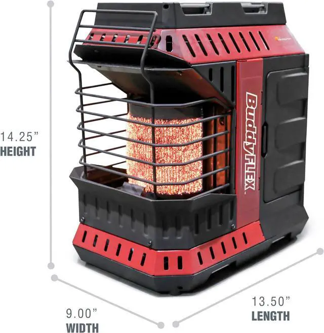 Alt view image 4 of 7 - Mr. Heater Buddy FLEX 11,000 BTU Radiant Propane Indoor/Outdoor Space Heater