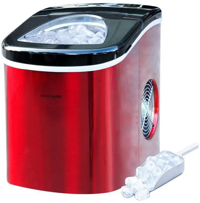 Main image of Frigidaire Counter top Portable, 26 lb per Day Nugget Ice Maker Machine (Red Stainless Steel)