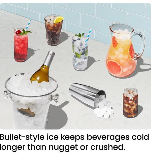 Alt view image 5 of 7 - ICEMAN Dual-Size Ice Maker Countertop - Portable Ice Machine, Large and Small Ice Machine Maker with Self Cleaning, 9 Cubes in 7 Mins, 22lbs/24hrs, for Home, Kitchen, Office, Party, Ice Scoop Included