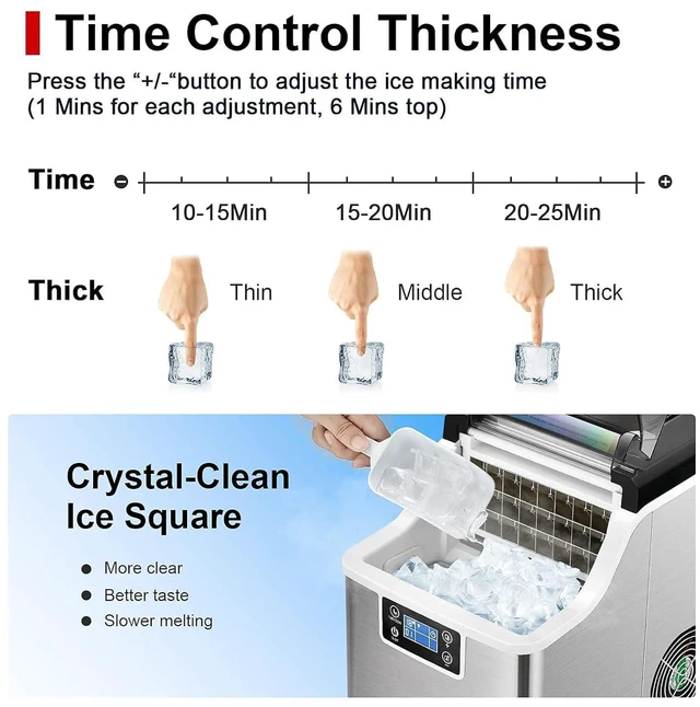 Alt view image 3 of 7 - ARLIME Countertop Ice Maker, Portable Self-Cleaning Ice Machine