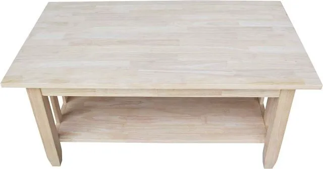 Alt view image 5 of 6 - International Concepts Unfinished Mission Tall Coffee Table