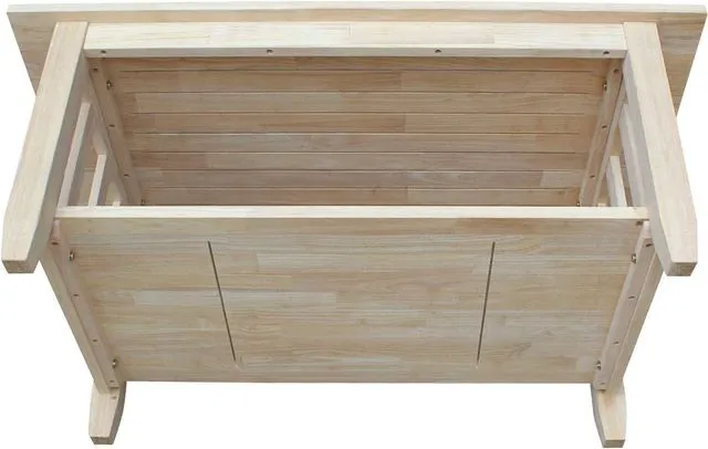 Alt view image 6 of 6 - International Concepts Unfinished Mission Tall Coffee Table