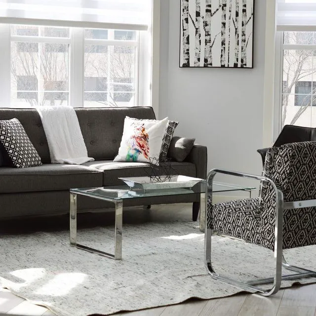 Alt view image 2 of 7 - Cortesi Home Remi Contemporary Glass Coffee Table with Chrome Finish