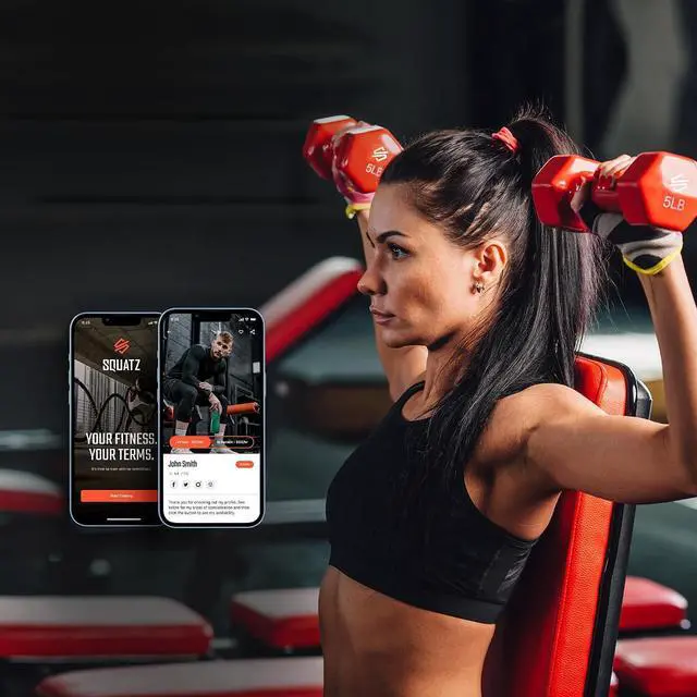 Alt view image 3 of 7 - Squatz Adjustable Dumbbell Set 70-140LB Adjustable Dumbbells For Home Gym, Anti-Slip Handle With HeavyDuty Plates, Exercise Fitness Dumbbells For Home Gym Strength & Weight Training