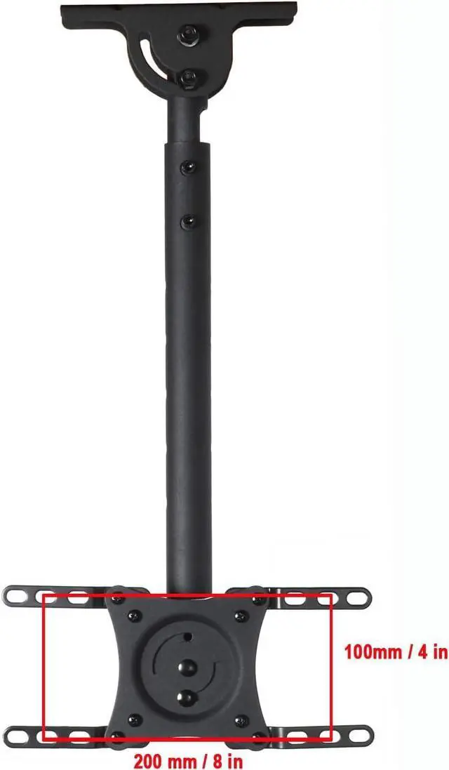 Alt view image 6 of 7 - VideoSecu Tilt Swivel LCD UHD TV Monitor Ceiling Mount Fits Most 32"- 40" LCD LED Flat Panel Display Max VESA 200x200 mm Max Loading up to 66 lbs Height Adjustable ML406B2 1NJ