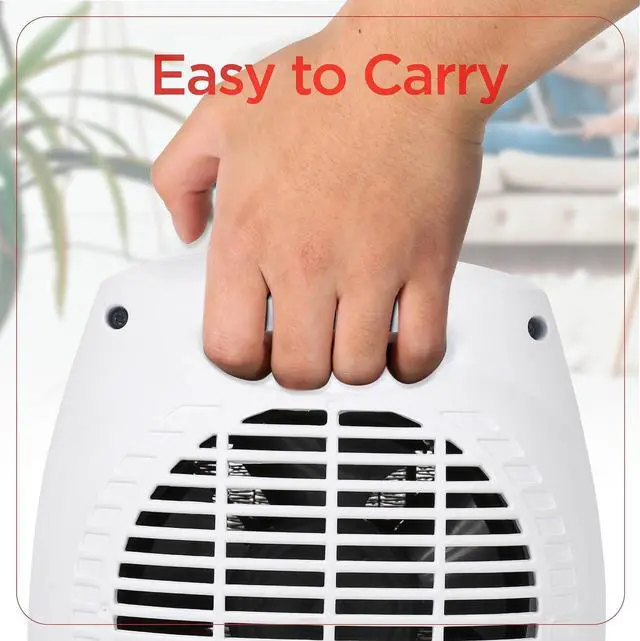 Alt view image 5 of 7 - BLACK+DECKER Desktop Ceramic Heater, 1500 Watts, BHDC500W46, White