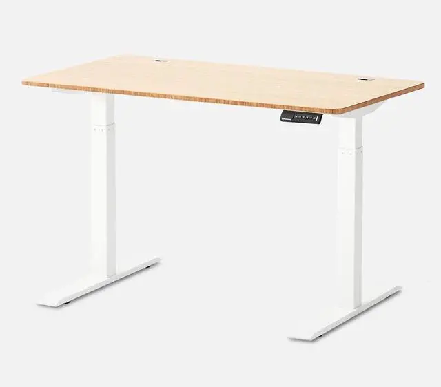 Main image of Autonomous SmartDesk 2 Standing Desk White - Bamboo - 2-Stage