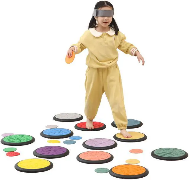 Alt view image 3 of 3 - Kore Design® Sensory Game Tiles  Set of 6 Large and 6 Small Assorted Colors, Pastel