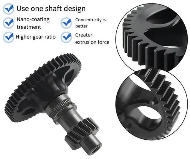 Alt view image 6 of 7 - Sherpa Mini CNC Pom Helical Gear Nano Coating One-Piece Gear Kit High Precision Extruder Gears For Voron V0.2 3D Printer Par