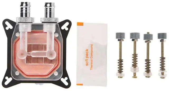Alt view image 6 of 7 - GPU Water Block Cooling Double Channel Copper Cooler For Graphics Card Radiator