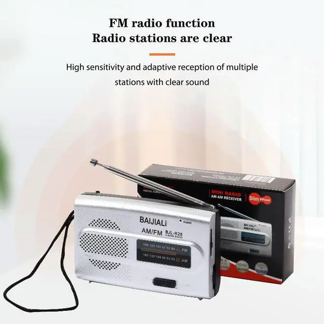 Alt view image 6 of 6 - Digital Two-band Radio Memory Function Handheld Short/Long Wave Radio Devices Manual Channel Search Built-In Speaker for Outdoor