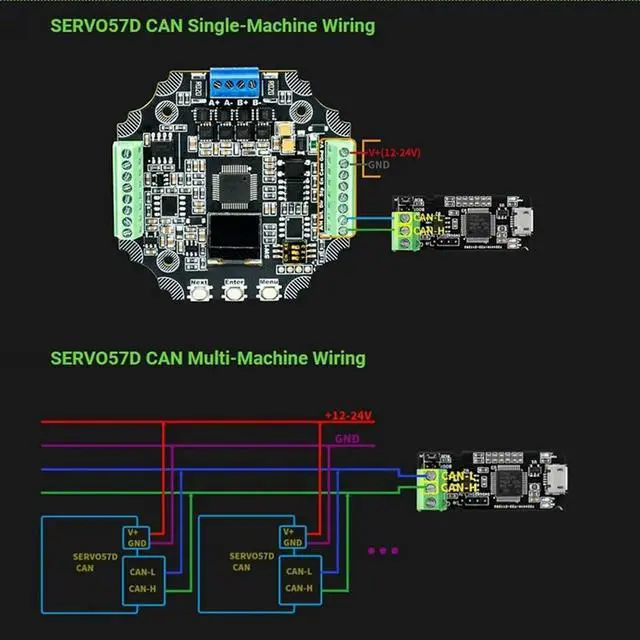 Alt view image 6 of 7 - HOT-MKS SERVO57D MB PCBA NEMA23 Closed Loop Stepper Motor Driver CNC 3D Printer For Gen L FOC Quiet And Efficient