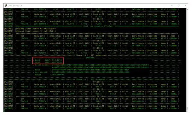 Main image of Nmminer Miner 117KH/S USB Chain ESP32 Crypto Miner With Adapter BTC Solo Lottery Miner Ammeter USB-A Series Form Chain