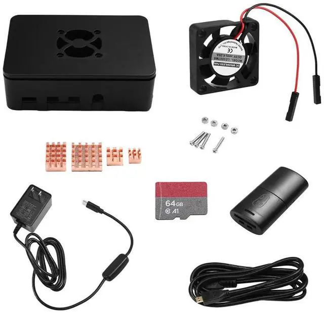 Alt view image 6 of 7 - For Raspberry Pi 4B Kit With Case Cooler Memory Card Heatsink For DIY Projects And Electronics Enthusiasts