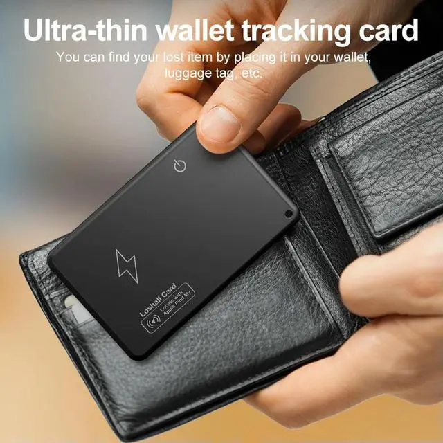 Alt view image 7 of 7 - Wireless Charging Wallet Tracker Card Waterproof Work with Find My App GPS Locator Thin GPS Item Finder for Purse Passport