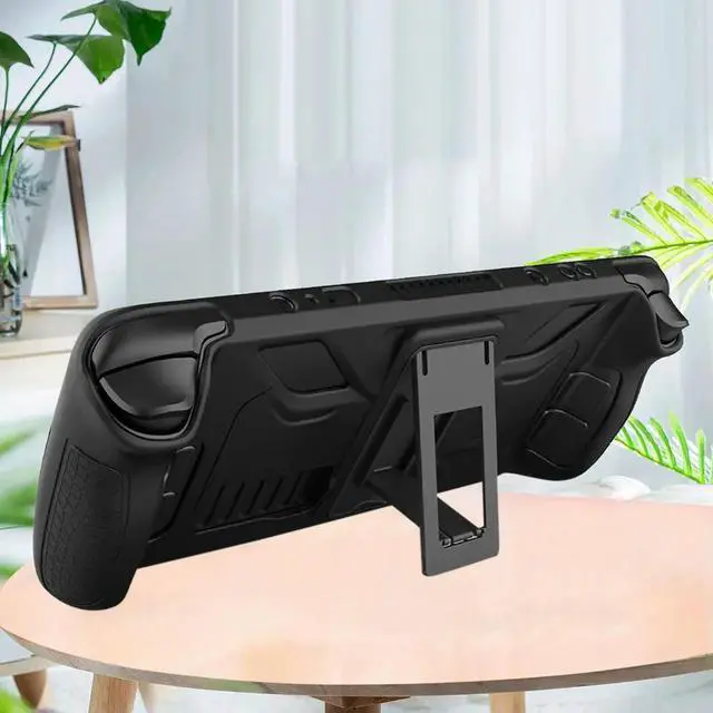 Alt view image 5 of 5 - Silicone Case Anti Slip Soft Shell Protective Case Cover with Foldable Bracket Replacement Accessories for Steam Deck
