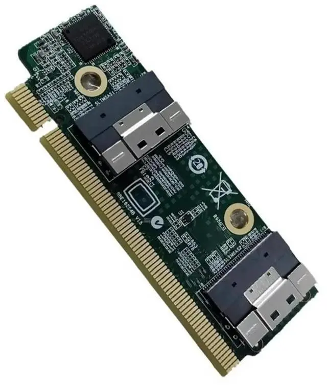 Alt view image 6 of 7 - SFF-8654 Extension Card to PCIe X16 Converters Supports SFF-8654 to PCIe Interfaces Convert Card Adapters for 1U Server