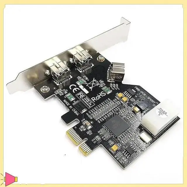 Alt view image 6 of 7 - 3 Port PCI-E Firewire 800 Card IEEE External1394b X 2 + Internal 1394B X 1 Controller Card Adapter For Win 7/8/10