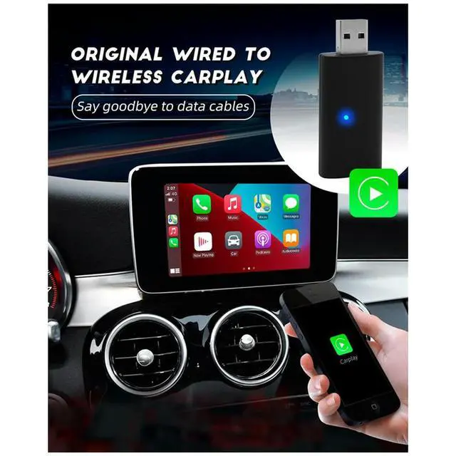Alt view image 7 of 7 - Wireless Carplay Adapter Carplay Wireless Adapter For ,5Ghz Automatic Connection Carplay For Car Model 2016