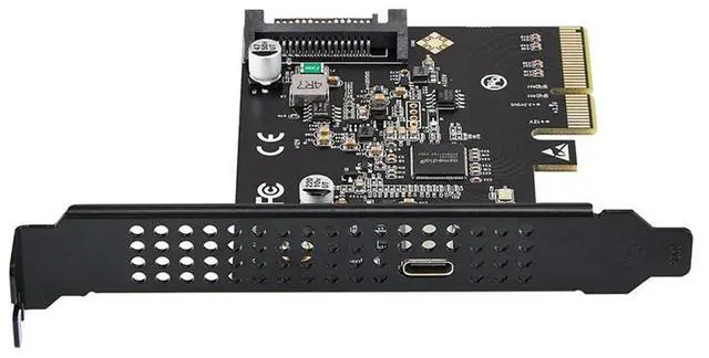Alt view image 5 of 7 - Expansion Card 3.2 Gen 2X2 PCI-E Gen 3 X4 20Gbps Asmedia ASM3242 Chipset With SATA 15 Pin Power