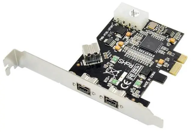Alt view image 7 of 7 - PCI Express PCI-E X1 To 3 Ports 1394B Controller Card Add On Card For Firewire 800 IEEE 1394 B 2+1 Camera Video Capture
