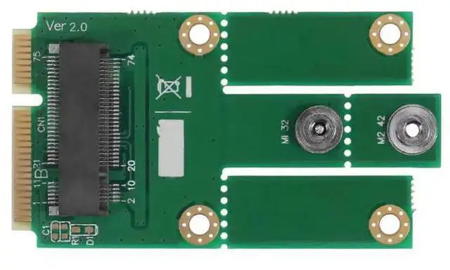 Alt view image 7 of 7 - M.2 NGFF B Key NGFF m2 to Mini PCI-E Converter Adapter Card with SIM Card Slot