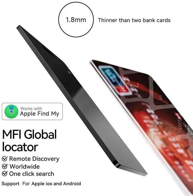 Alt view image 7 of 7 - Wallet Tracker Card Wireless Charging Item Locator Compatible with Find My App Wallet Finder for Luggage Purse Card Bag