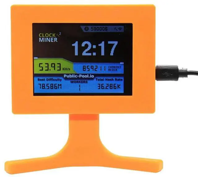 Alt view image 7 of 7 - Nerdminer V2 56kh/S 2.8 Inch LCD Display Nerdminer Bitcoin Crypto Solo Lottery Desk Miner Cryptocurrency Miner Orange