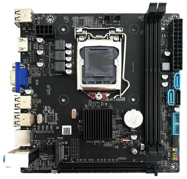 Alt view image 6 of 7 - H81M ITX Motherboard Desktop PC Laptop LGA 1150 DDR3 16GB M.2 NVME SDD USB 3.0 Computer Motherboard