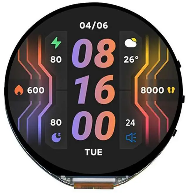 Alt view image 5 of 7 - ESP32-S3 Development Board with 1.85inch Round LCD Touch Display Support BT5 LVGL GUI