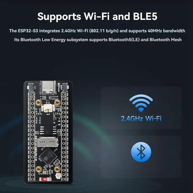 Alt view image 7 of 7 - ESP32-S3 AMOLED 1.91 Inch Display Development Board Dual-Core Supports 2.4Ghz Wi-Fi Bluetooth Development Board