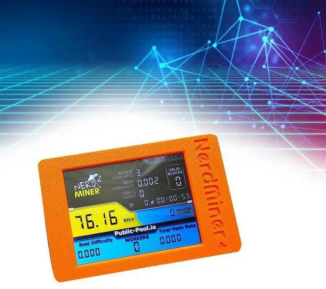 Alt view image 5 of 7 - For Nerdminer 77K/S Hashrate with 2.8-Inch Screen BTC Lottery Solo Miner Bitcoin Nerd Miner for BTC Miner Orange