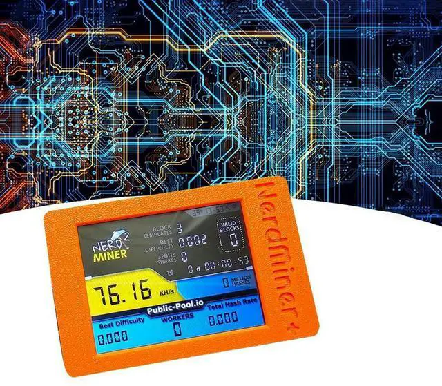 Alt view image 7 of 7 - For Nerdminer 77K/S Hashrate with 2.8-Inch Screen BTC Lottery Solo Miner Bitcoin Nerd Miner for BTC Miner Orange
