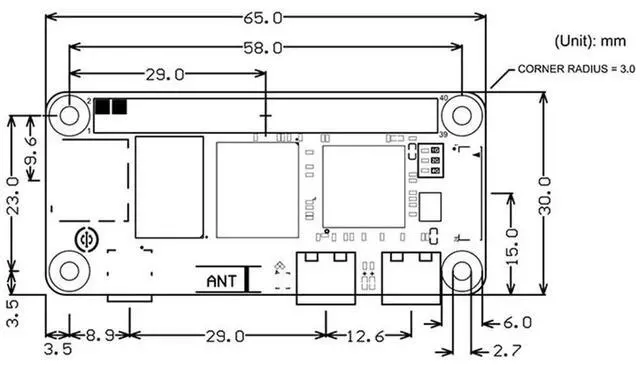 Alt view image 4 of 4 - For WalnutPi ZeroW Development Board Allwinner H618 2.4G /5G Bluetooth 5.0 4K Motherboard with Antenna 4G