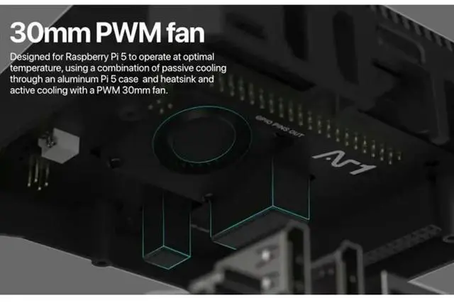 Main image of Argon ONE V3 Case For Raspberry Pi 5 Aluminum Shell Bulit-In PWM Fan Full -Compatible IR Power Button Receiver