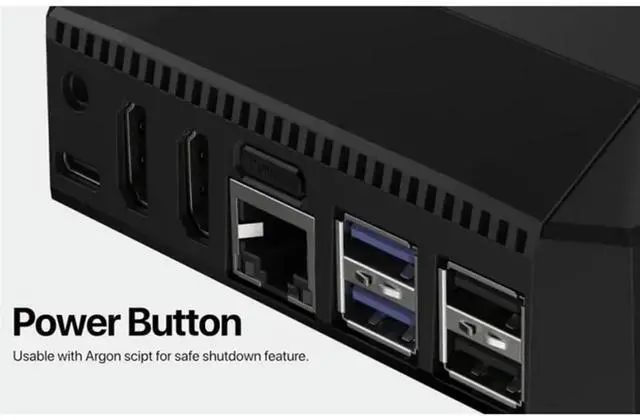 Alt view image 4 of 4 - Argon ONE V3 Case For Raspberry Pi 5 Aluminum Shell Bulit-In PWM Fan Full -Compatible IR Power Button Receiver