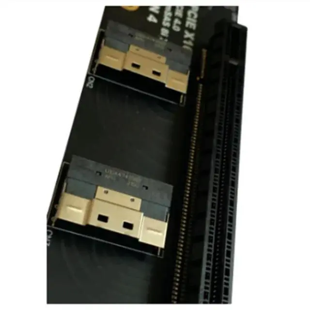 Alt view image 4 of 4 - Gen4 2 Ports Slimsas 8I X2 To PCIE 4.0 X16 Slot Adapter Board For Network Card Graphics Video Card Capture Easy Install
